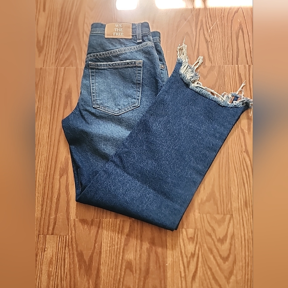 We The Free Denim Fringe Hem Pants Size 25 Unban Outfitter